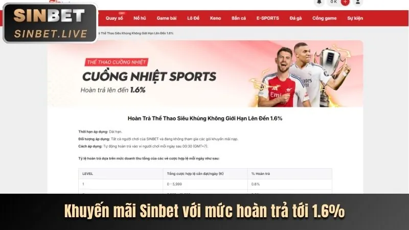 Hoàn Trả Thể Thao oxbet link
